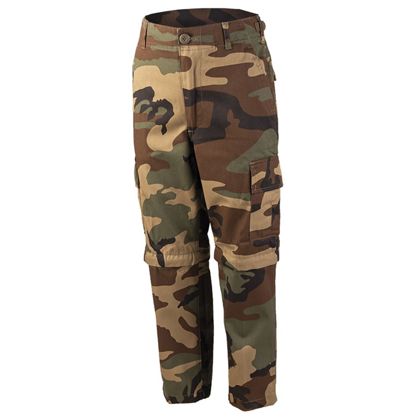 Mil-Tec BDU Zip-Off Kid's Pants Woodland