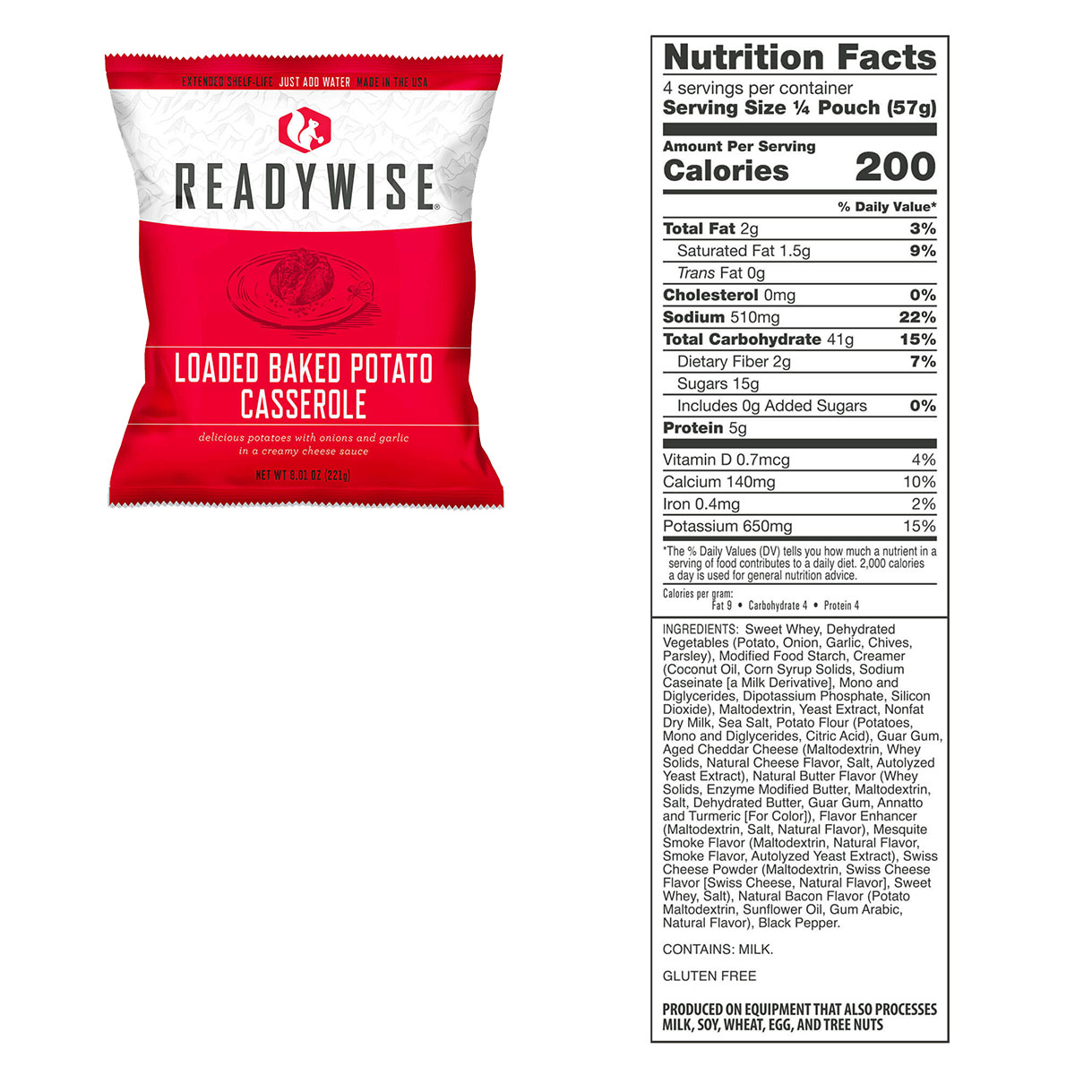 ReadyWise Freeze-dried food pack - 120 lunch portions