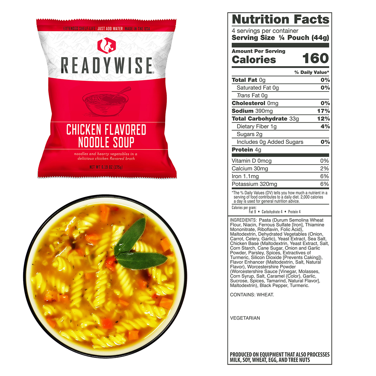 ReadyWise Freeze-dried food pack - 120 lunch portions