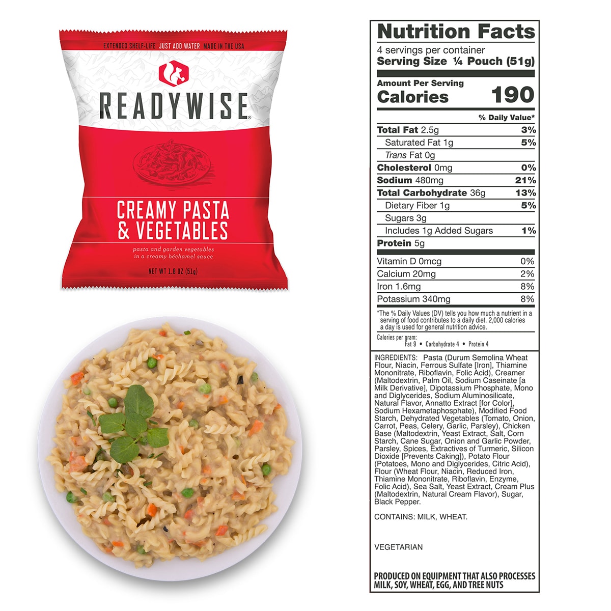 ReadyWise Freeze-dried food pack - 120 lunch portions