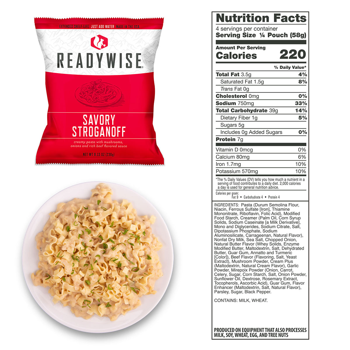 ReadyWise Freeze-dried food pack - 120 lunch portions