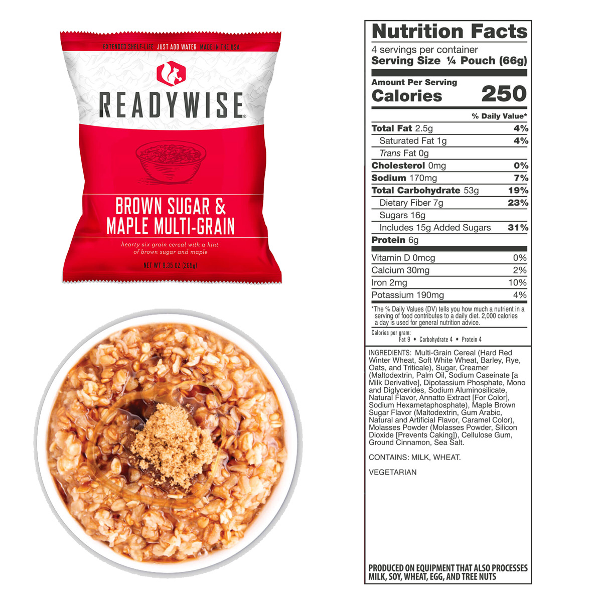 Freeze-dried food ReadyWise food package - 120 breakfast portions