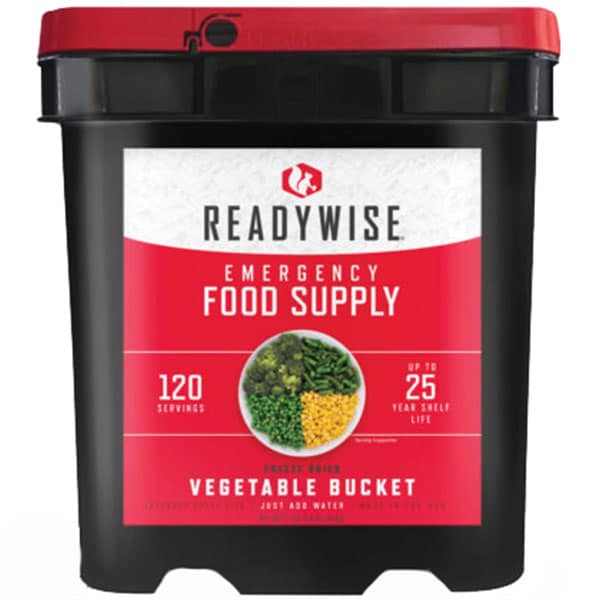 Freeze-dried food ReadyWise food package - 120 portions of vegetables