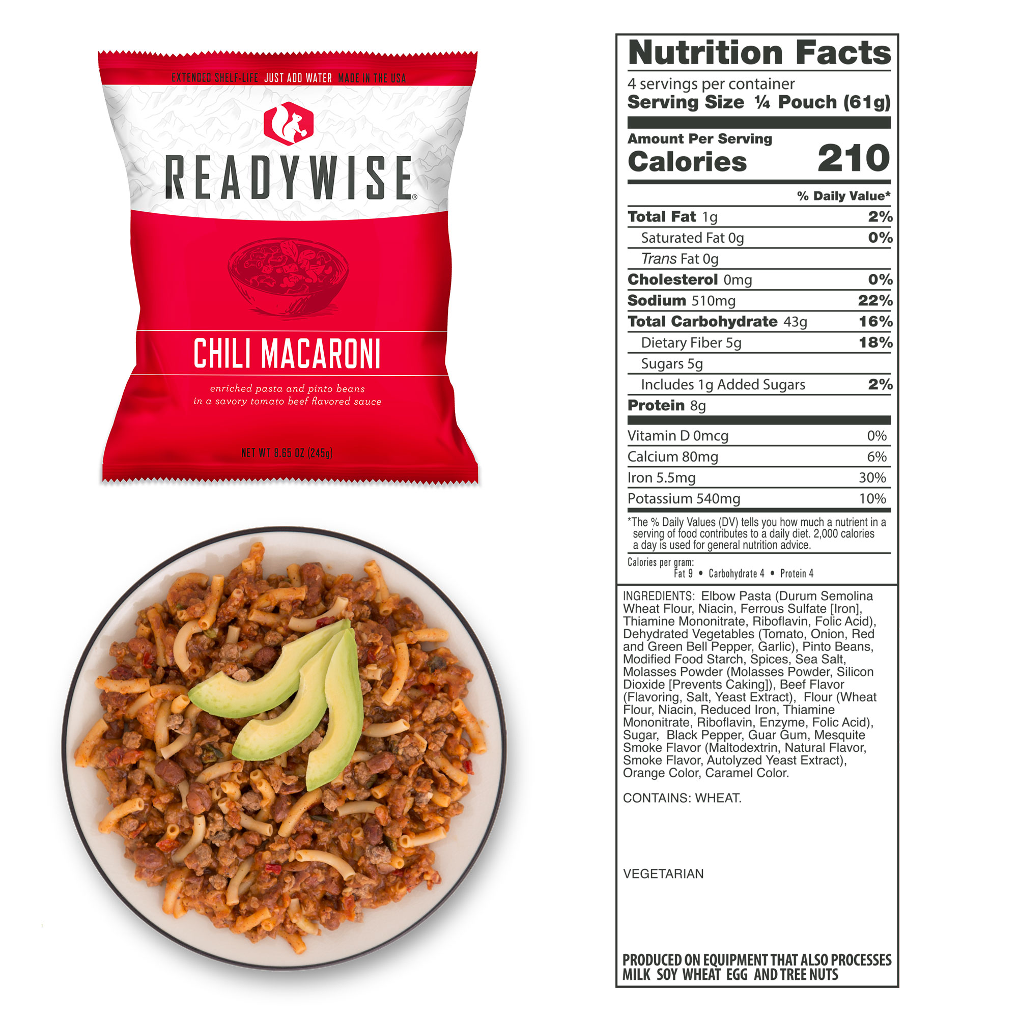 ReadyWise Freeze-dried food package - 60 lunch servings