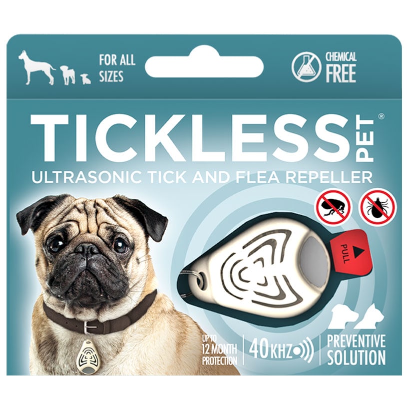 TickLess Pet Ultrasonic Tick Repeller - for pets - Beige