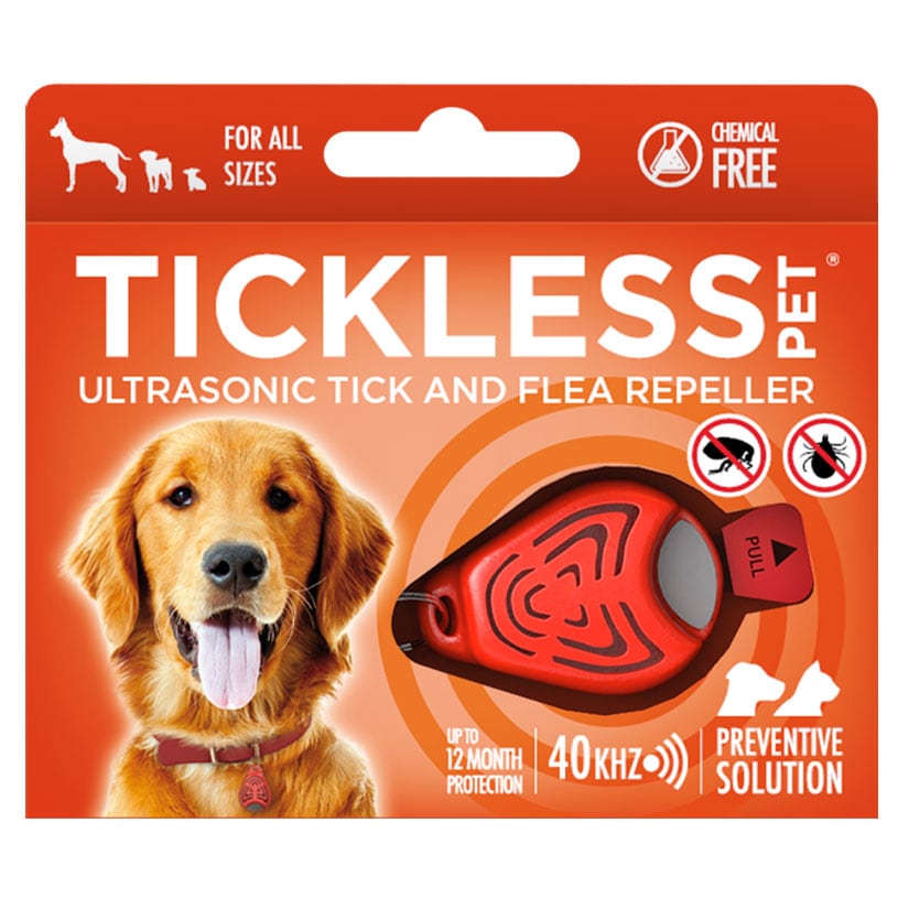 TickLess Pet Ultrasonic Tick Repeller - for pets - Orange