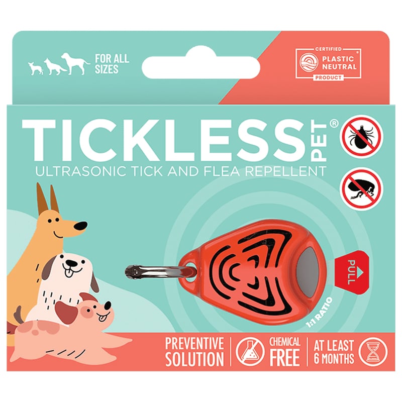 TickLess Pet Ultrasonic Tick Repellent - for pets - Orange