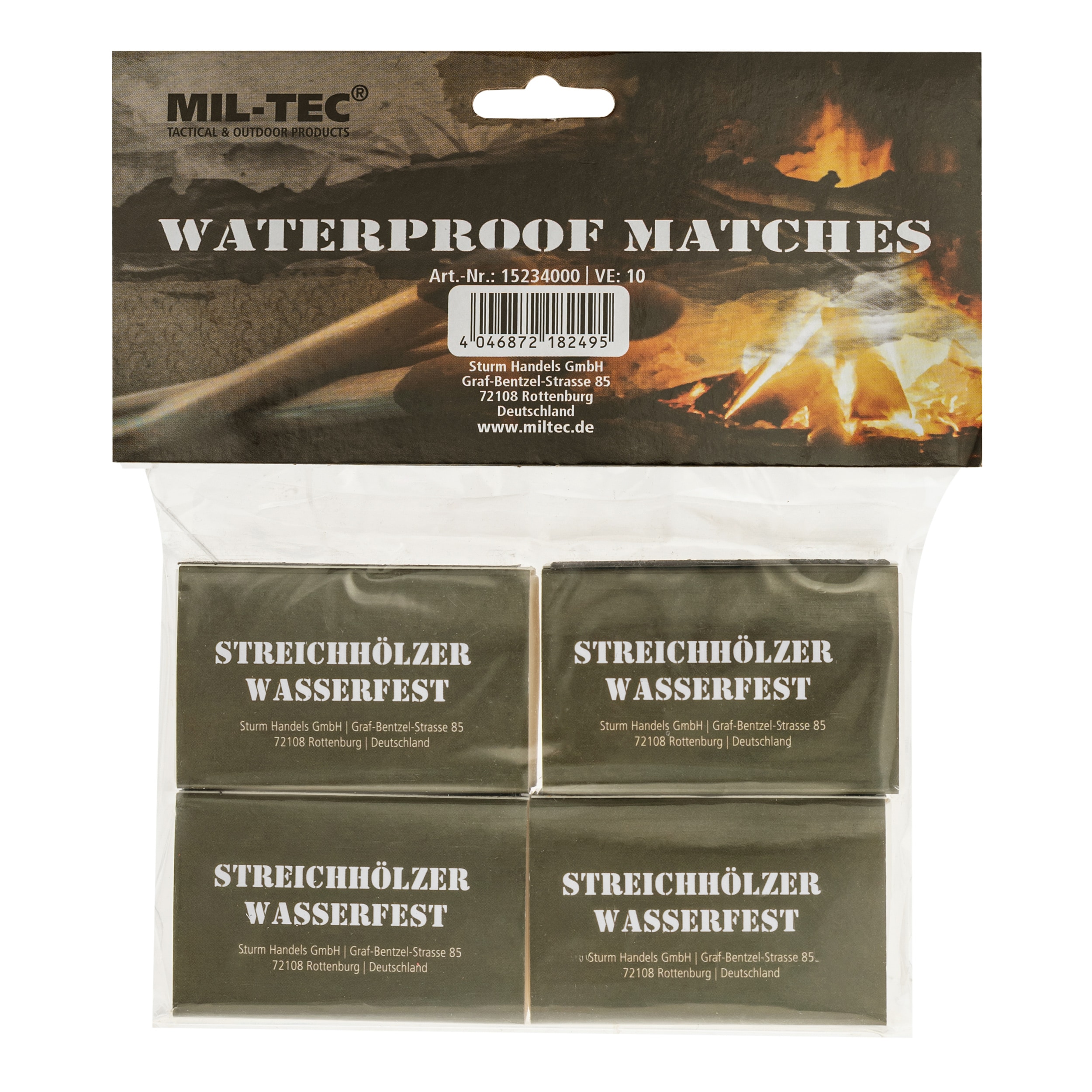 Mil-Tec 4 pcs Waterproof Matches Set