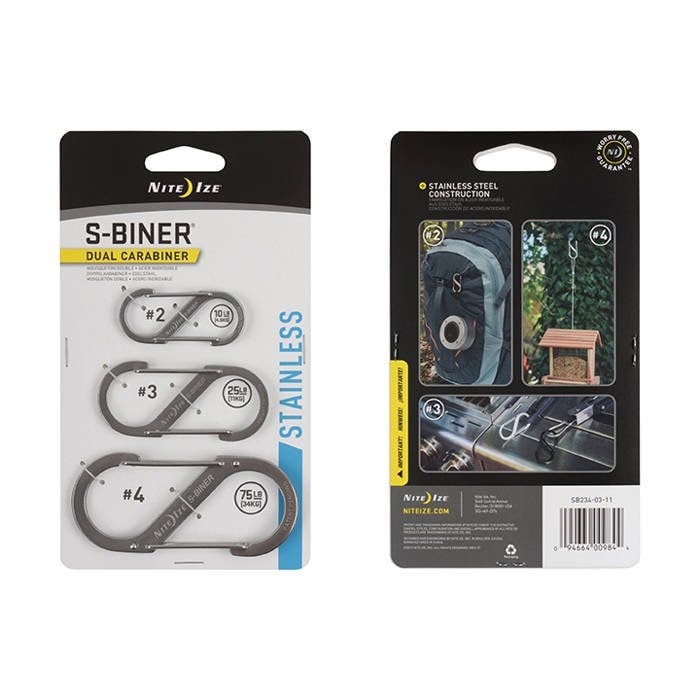 Nite Ize S-Biner Carabiner - 3 pieces - Stainless