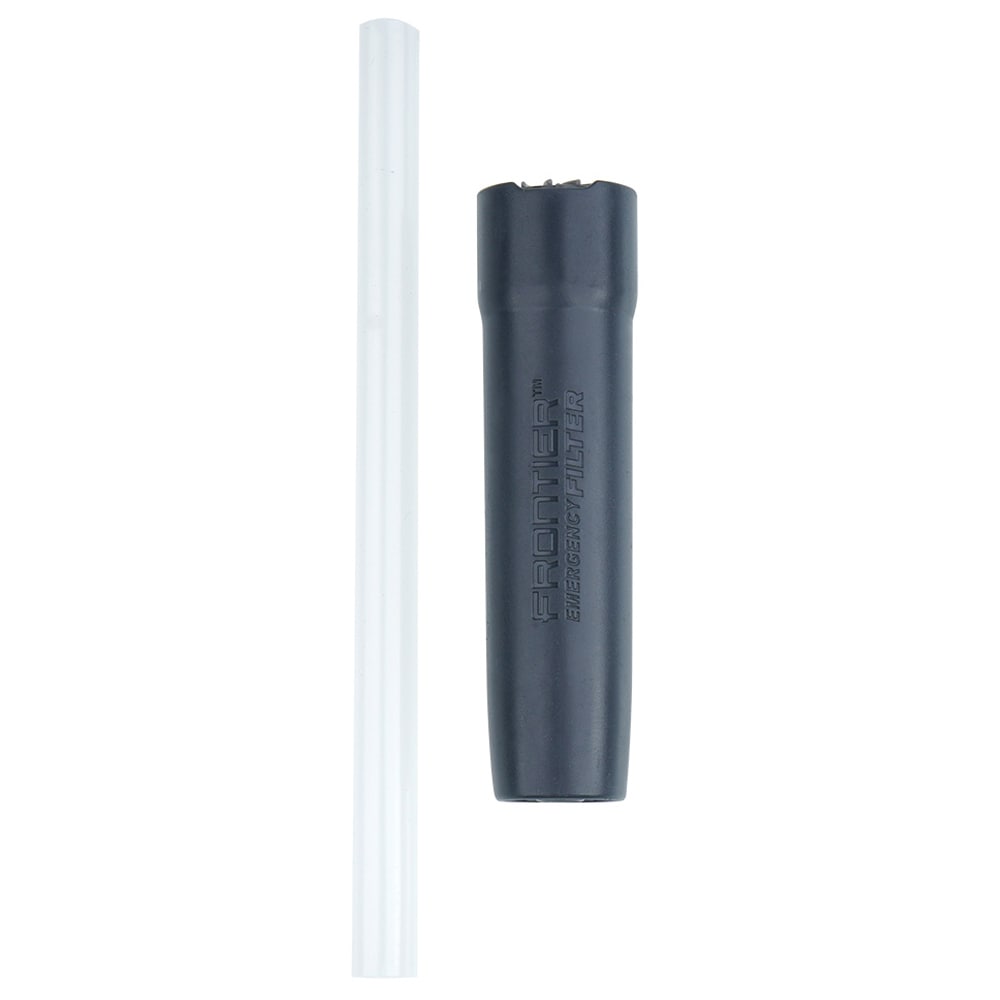 Aquamira Frontier Tactical Straw BLU Line water filter - Gray