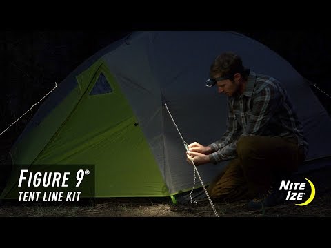 Nite Ize Figure 9 reflective tent line kit - Green - 4 pieces