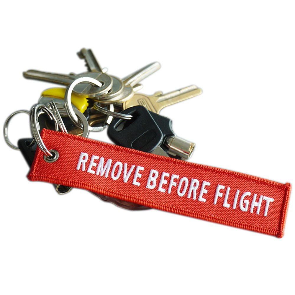 Fostex Remove Before Flight Keychain - Red