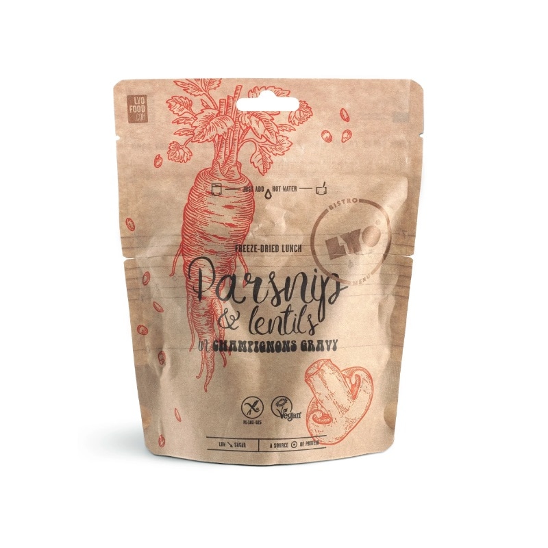 LYOFOOD Eko freeze-dried parsnips and lentils in mushroom sauce 70 g 