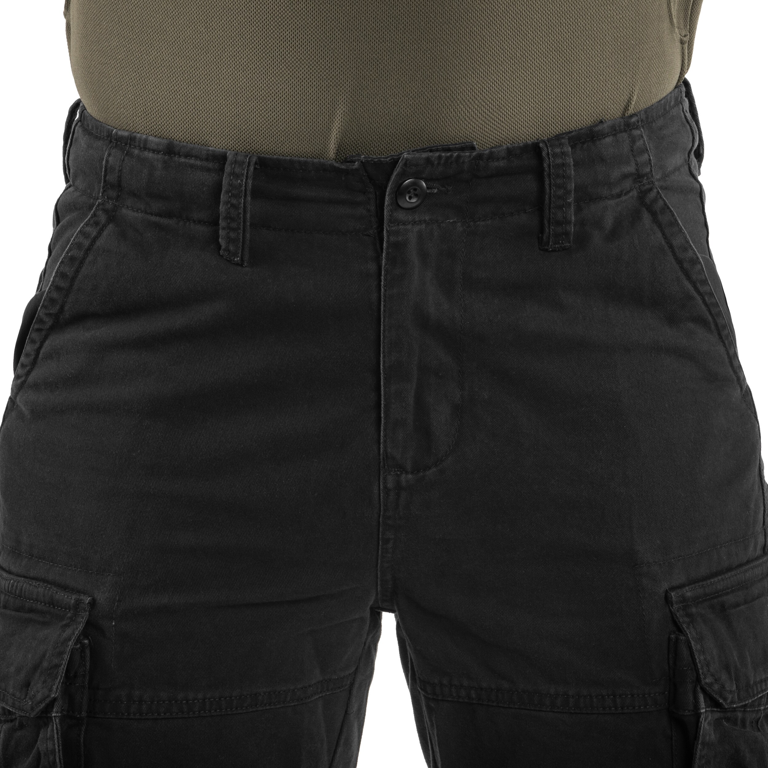 Mil-Tec Vintage Prewash Shorts - Black