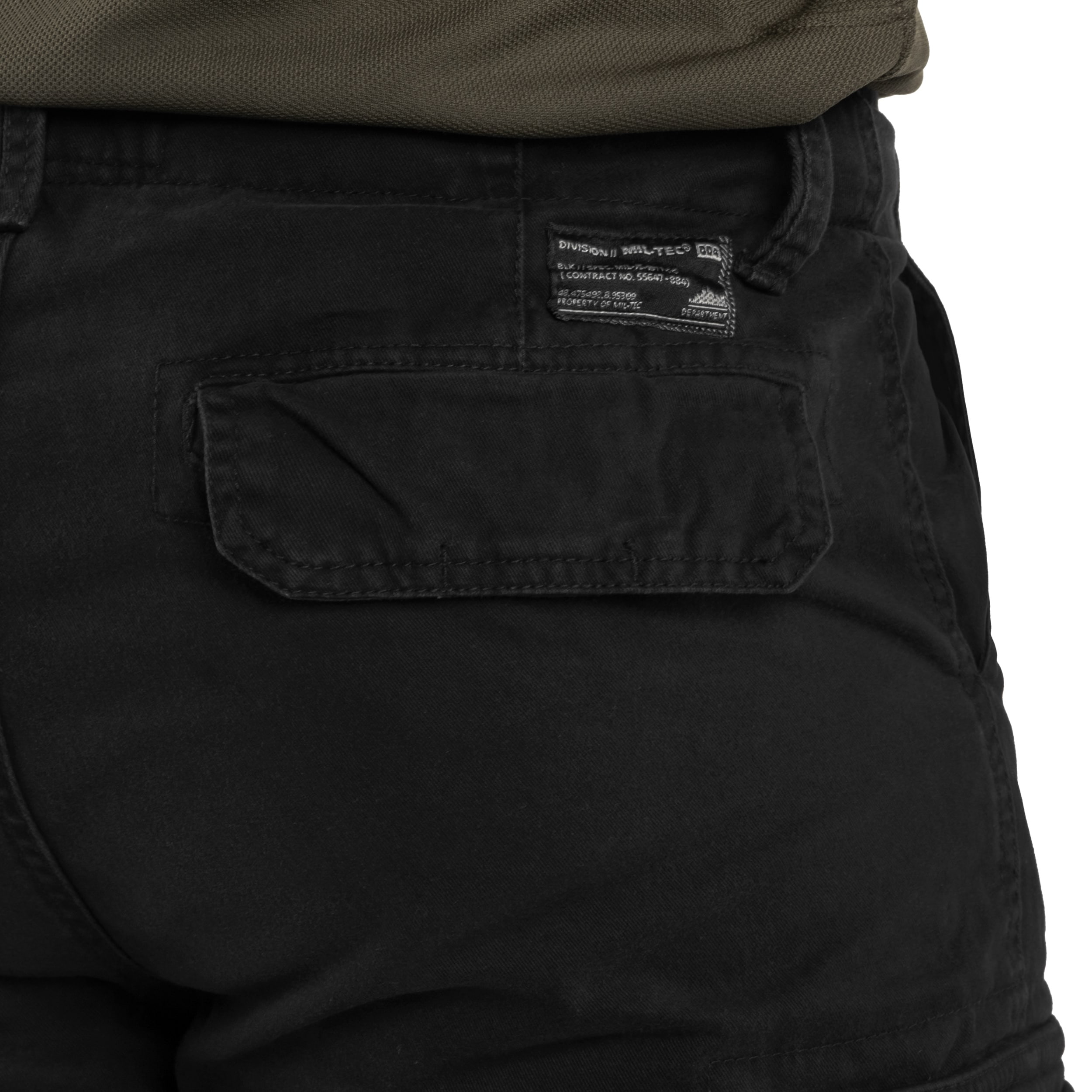 Mil-Tec Vintage Prewash Shorts - Black