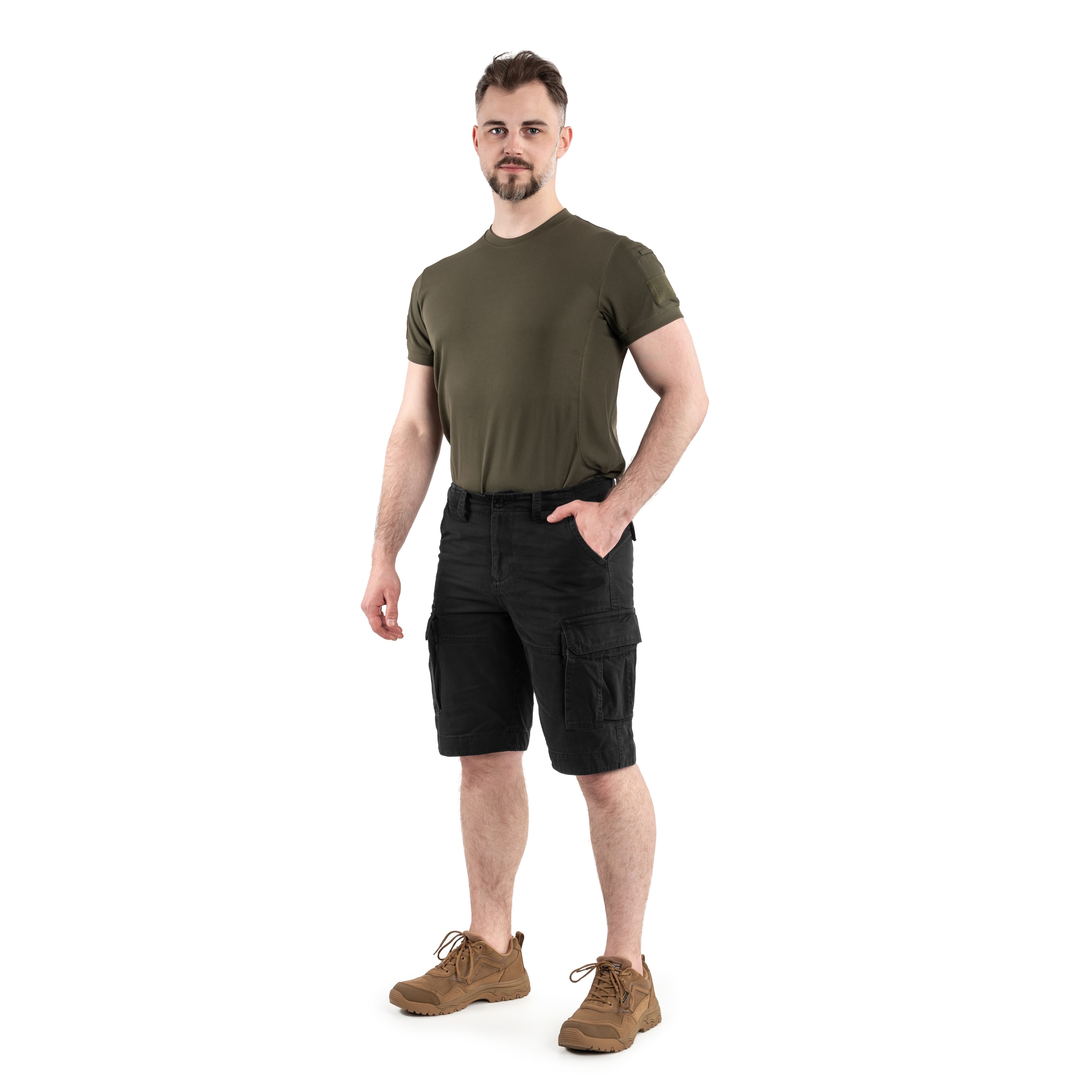 Mil-Tec Vintage Prewash Shorts - Black