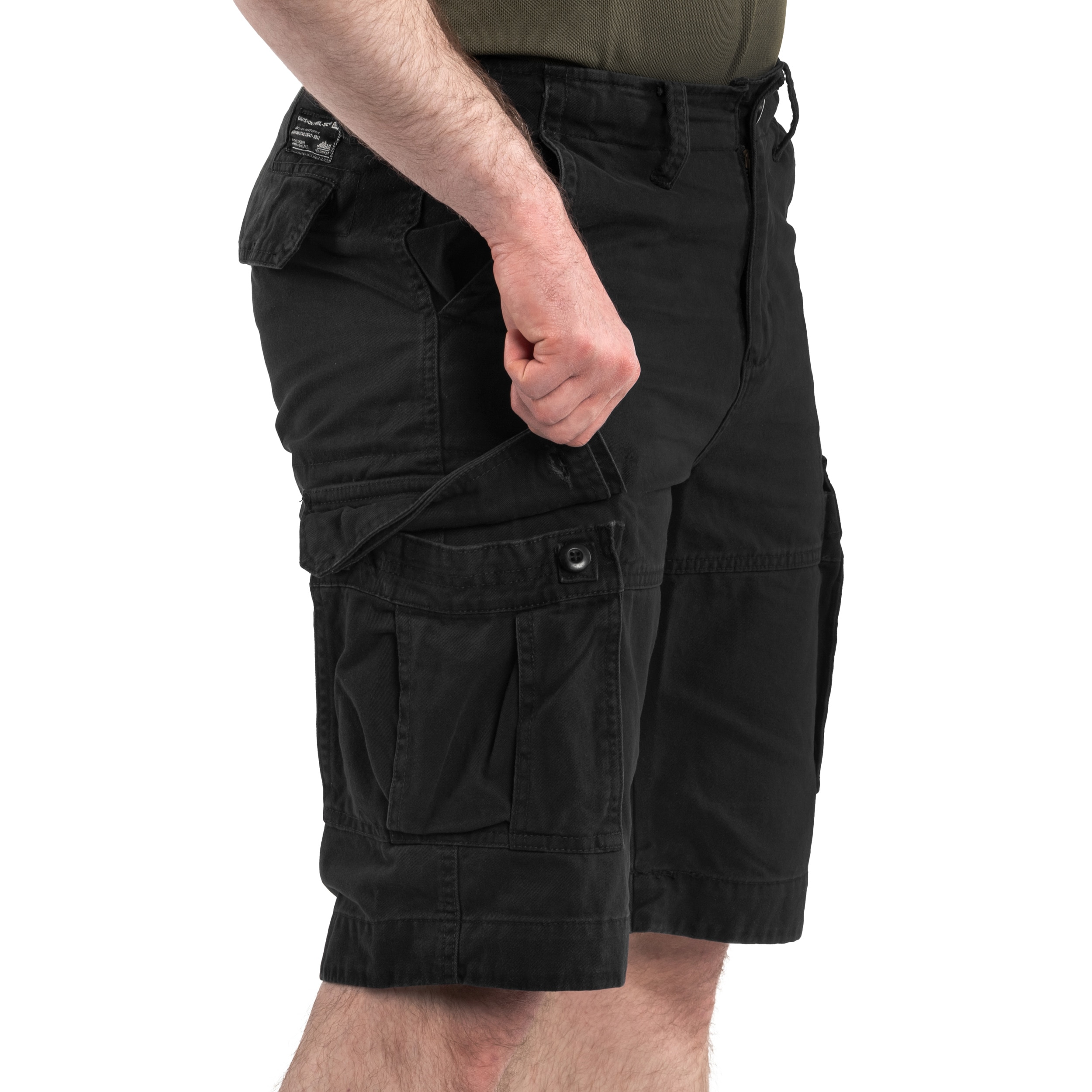 Mil-Tec Vintage Prewash Shorts - Black