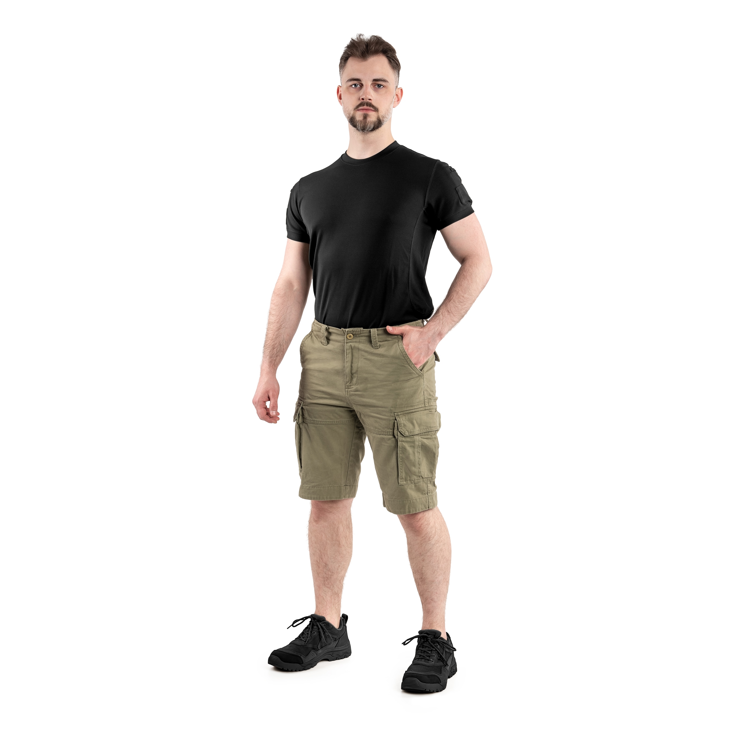 Mil-Tec Vintage Prewash Shorts - OD Green