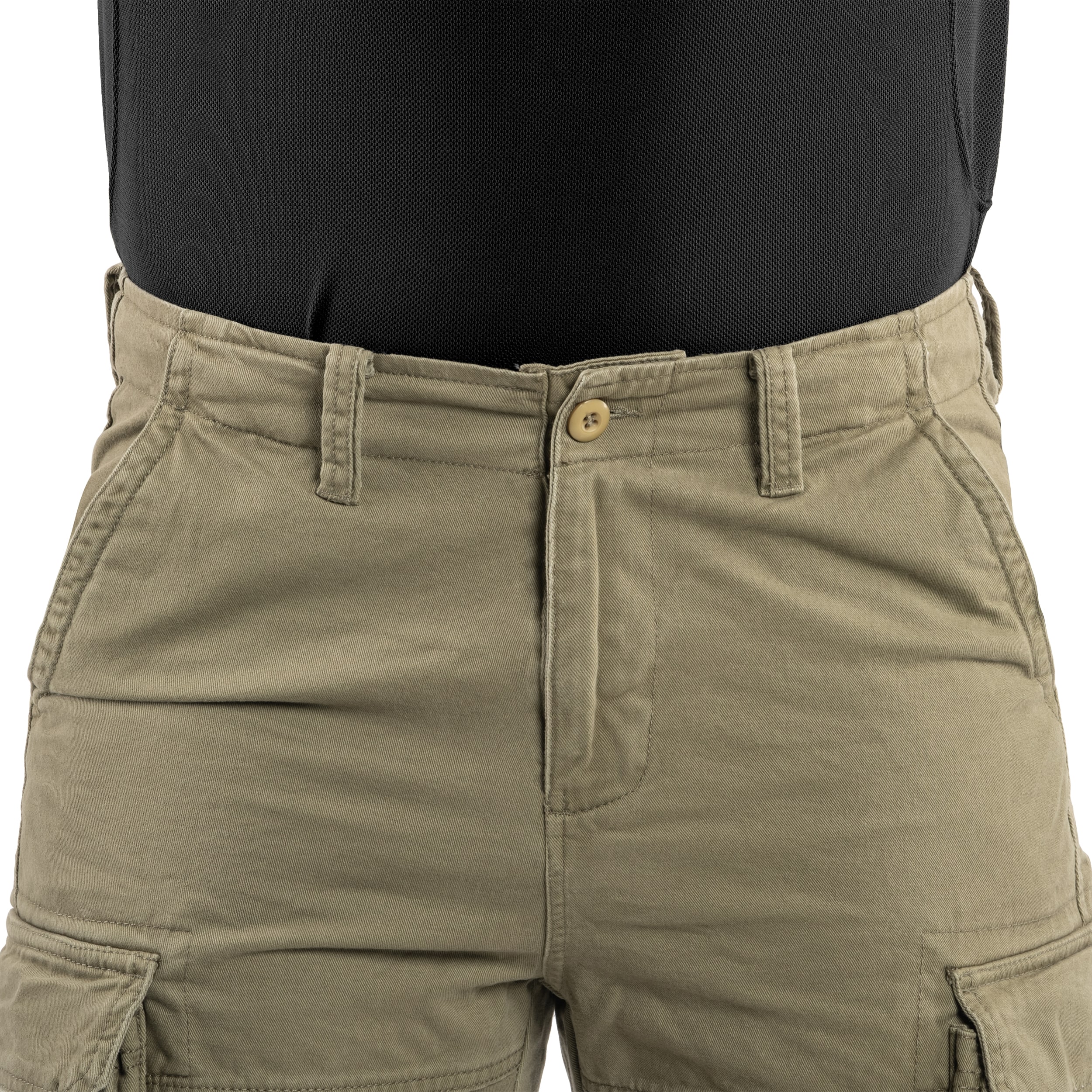 Mil-Tec Vintage Prewash Shorts - OD Green