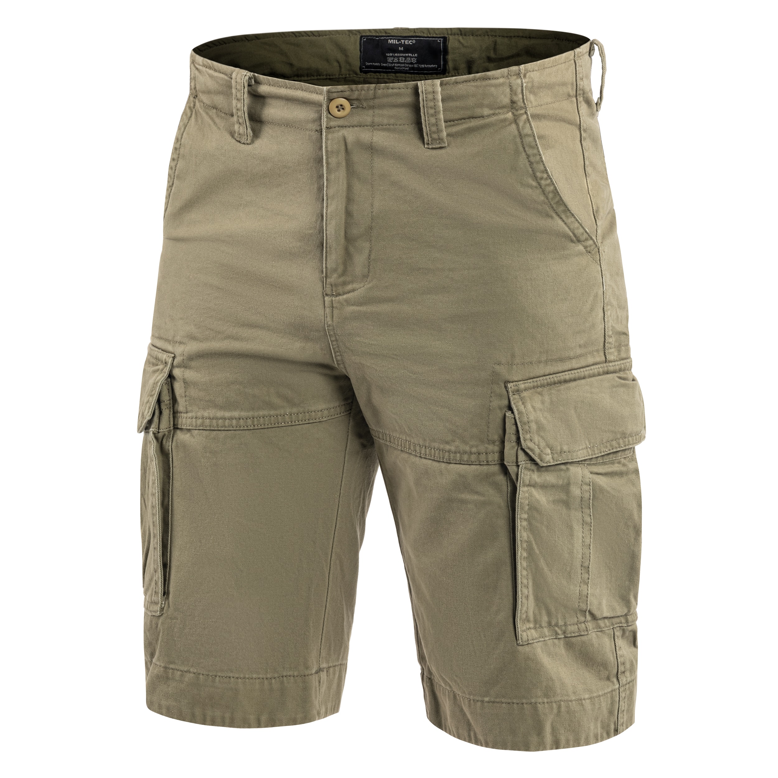 Mil-Tec Vintage Prewash Shorts - OD Green