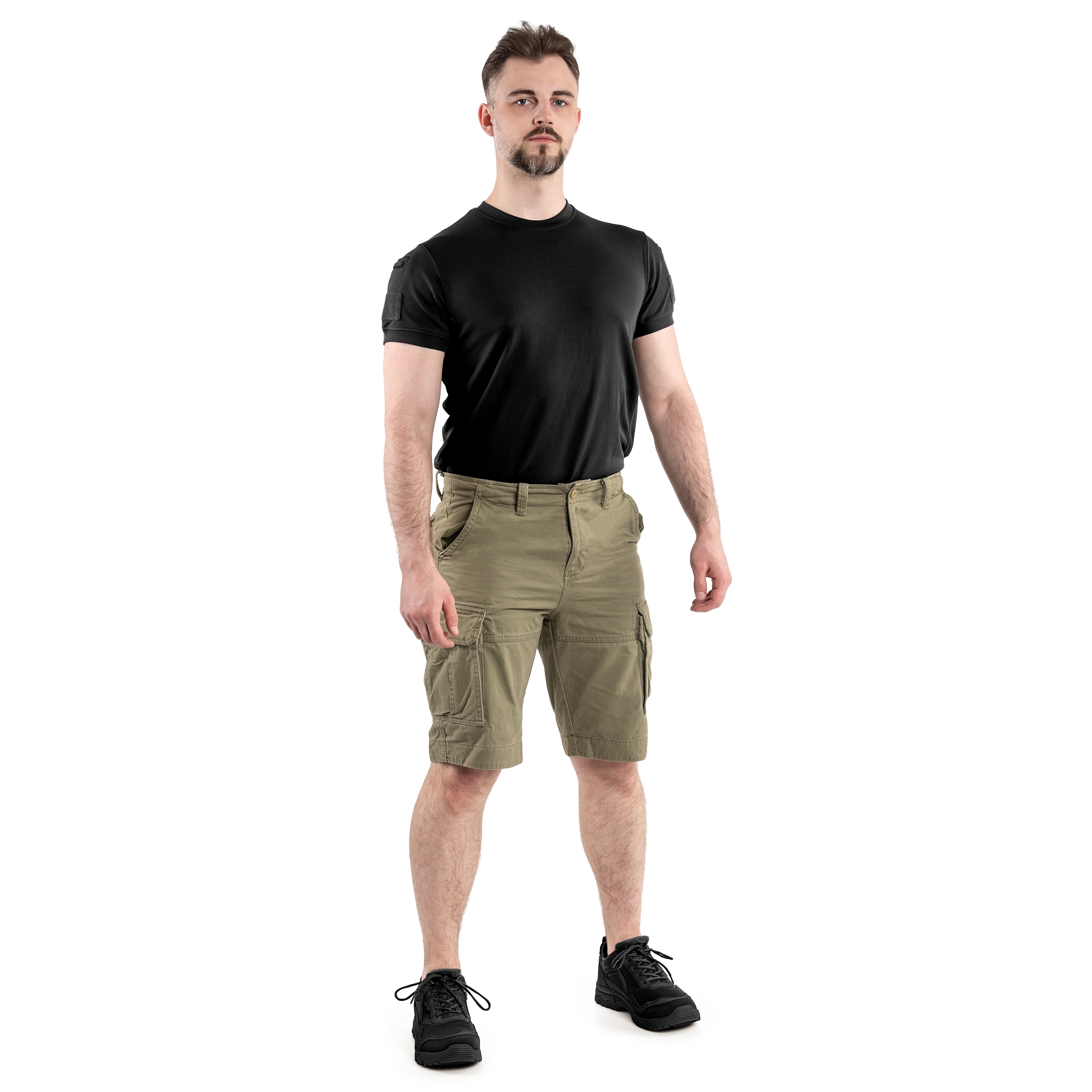 Mil-Tec Vintage Prewash Shorts - OD Green
