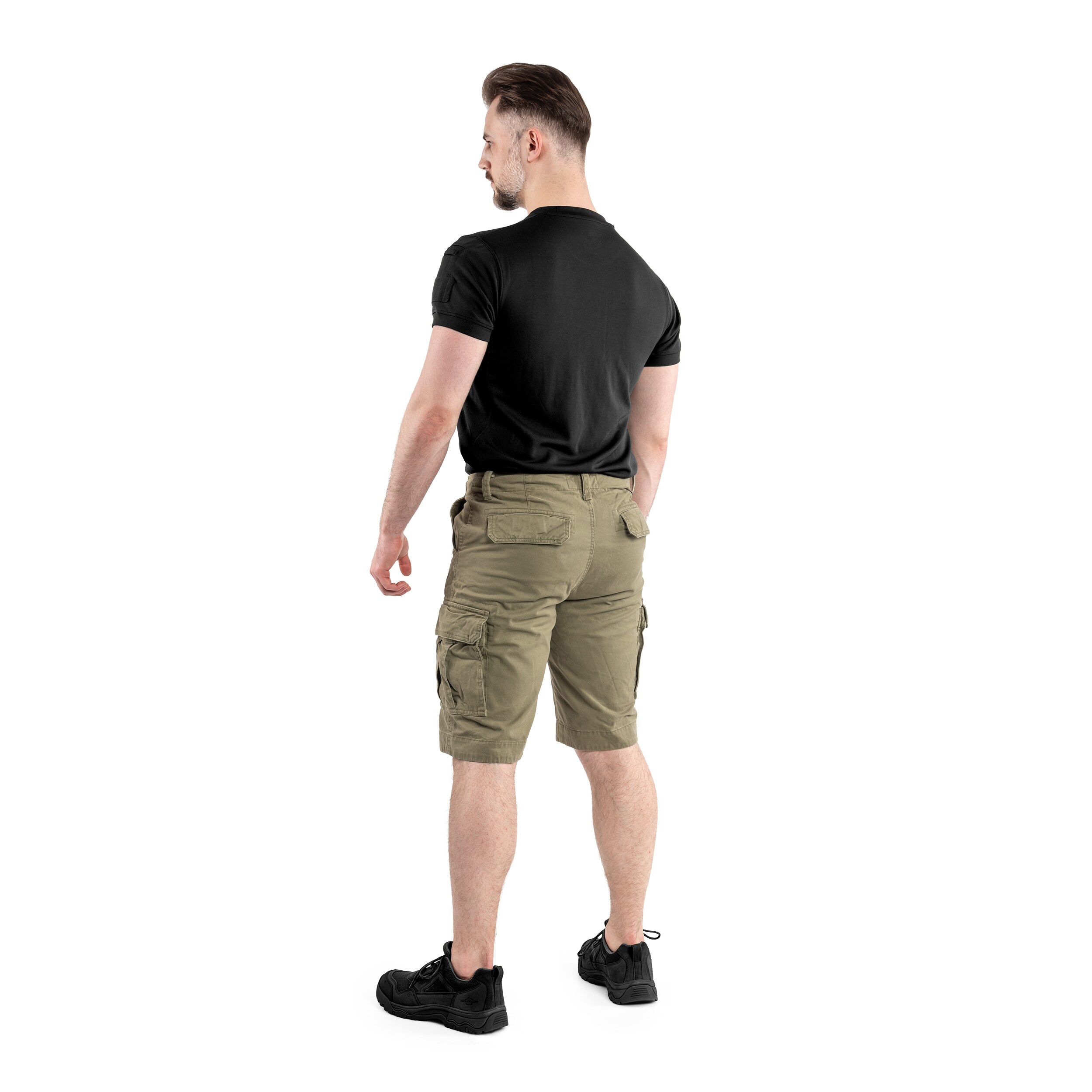 Mil-Tec Vintage Prewash Shorts - OD Green
