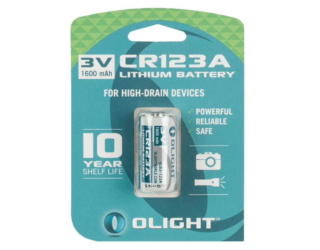 Olight 3V CR123 A Li-Fe 1600 mAh Battery