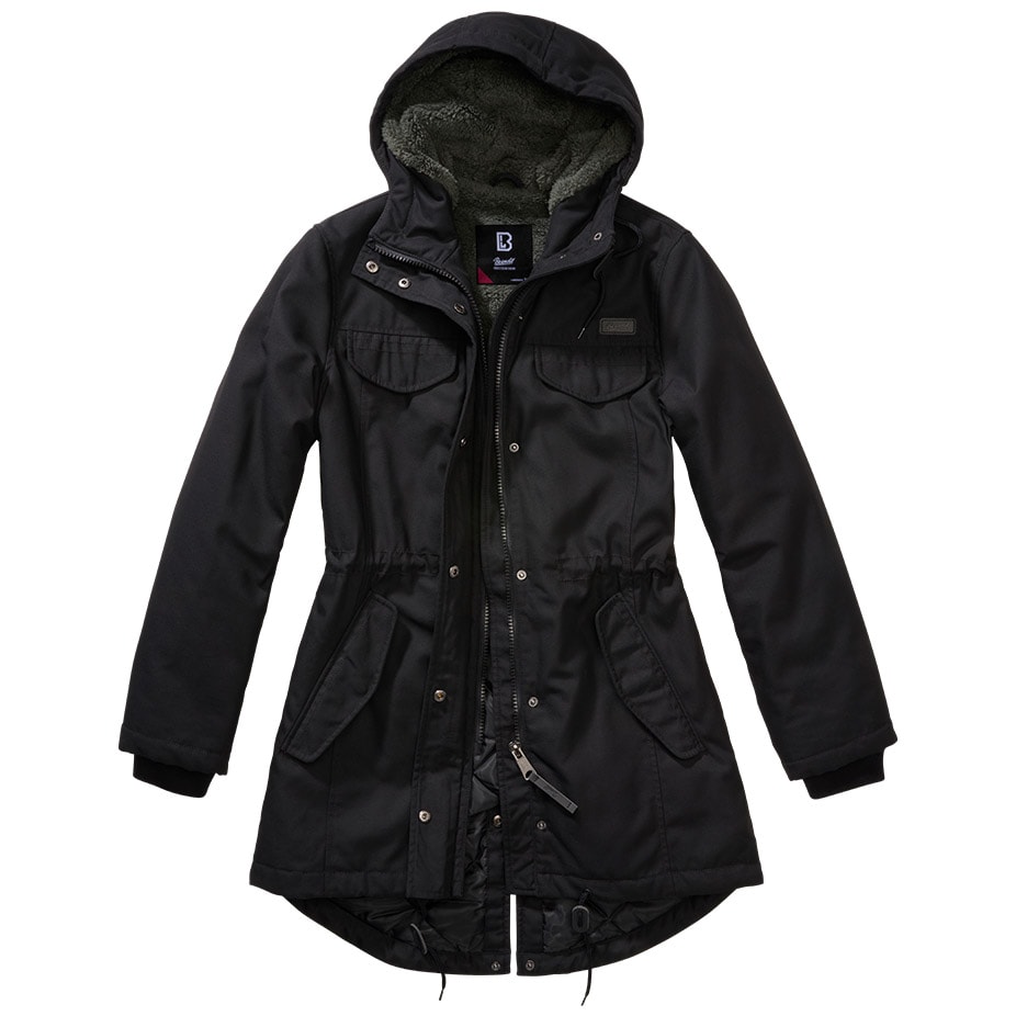 Brandit Women's Marsh Lake Parka Jacket - Black