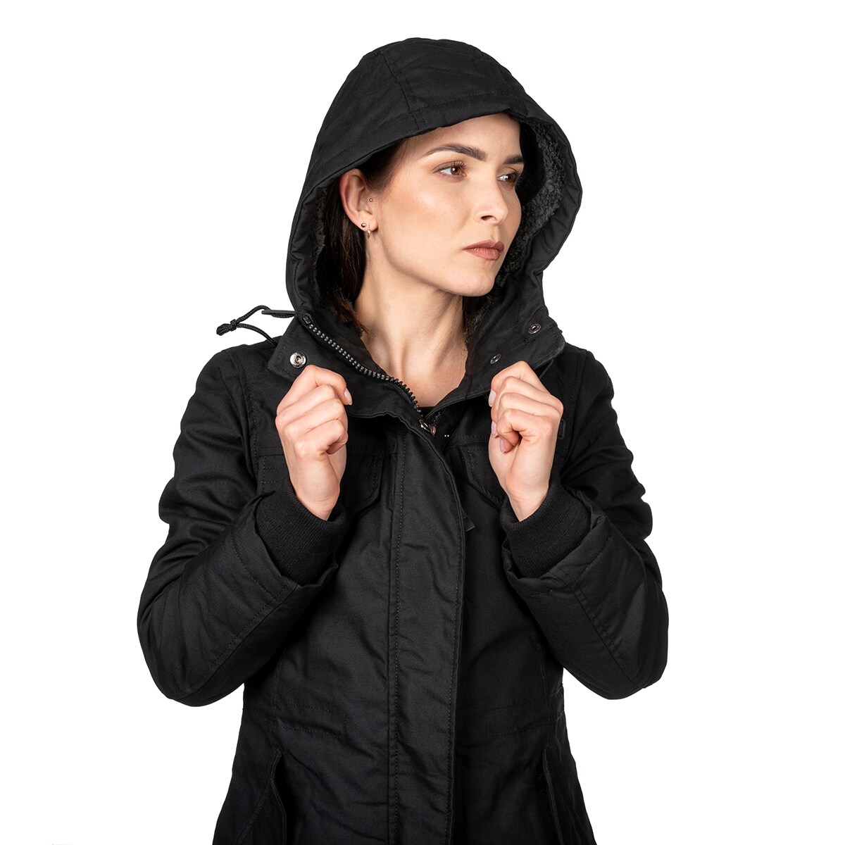 Brandit Women's Marsh Lake Parka Jacket - Black