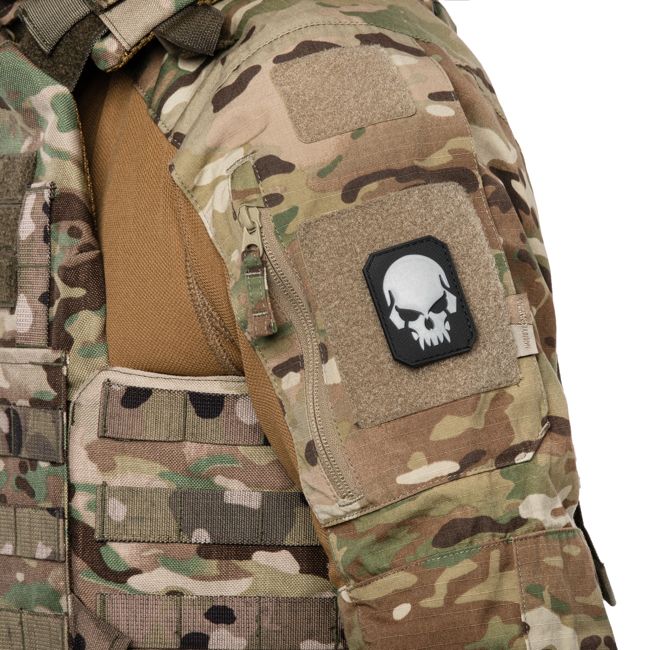 Mil-Tec 3D Skull SM Patch - Black