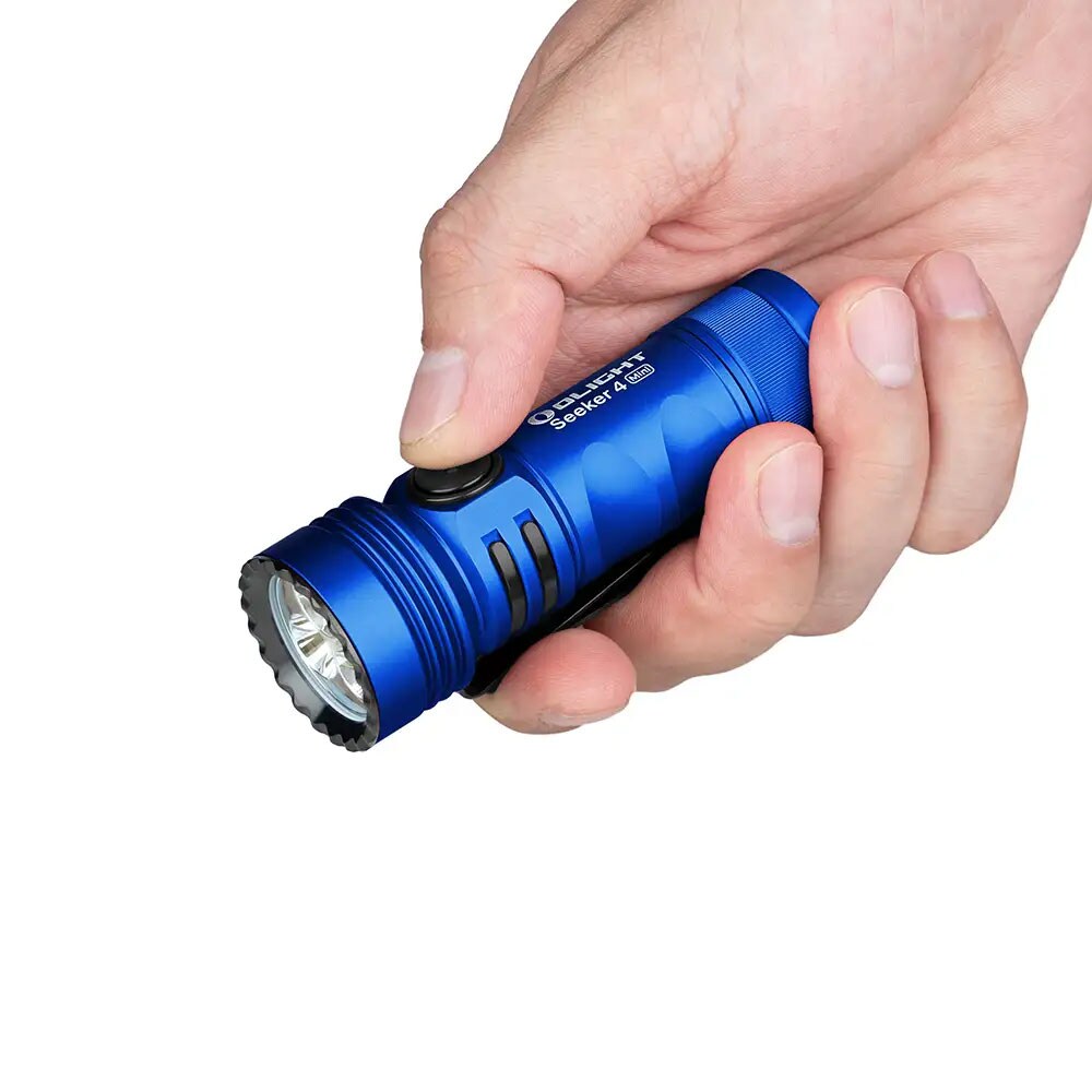 Olight Seeker 4 Mini Cool White Blue tactical flashlight - 1200 lumens