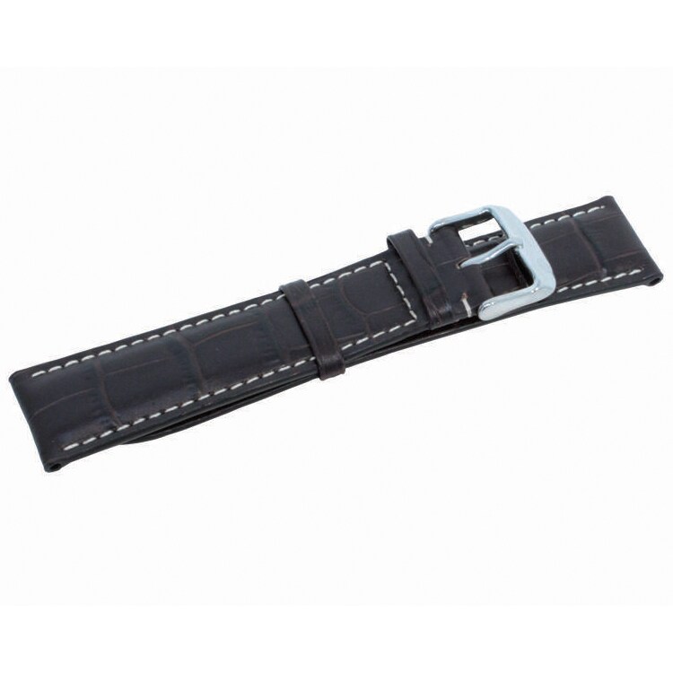 Zeppelin leather watch strap - dark brown 22 mm