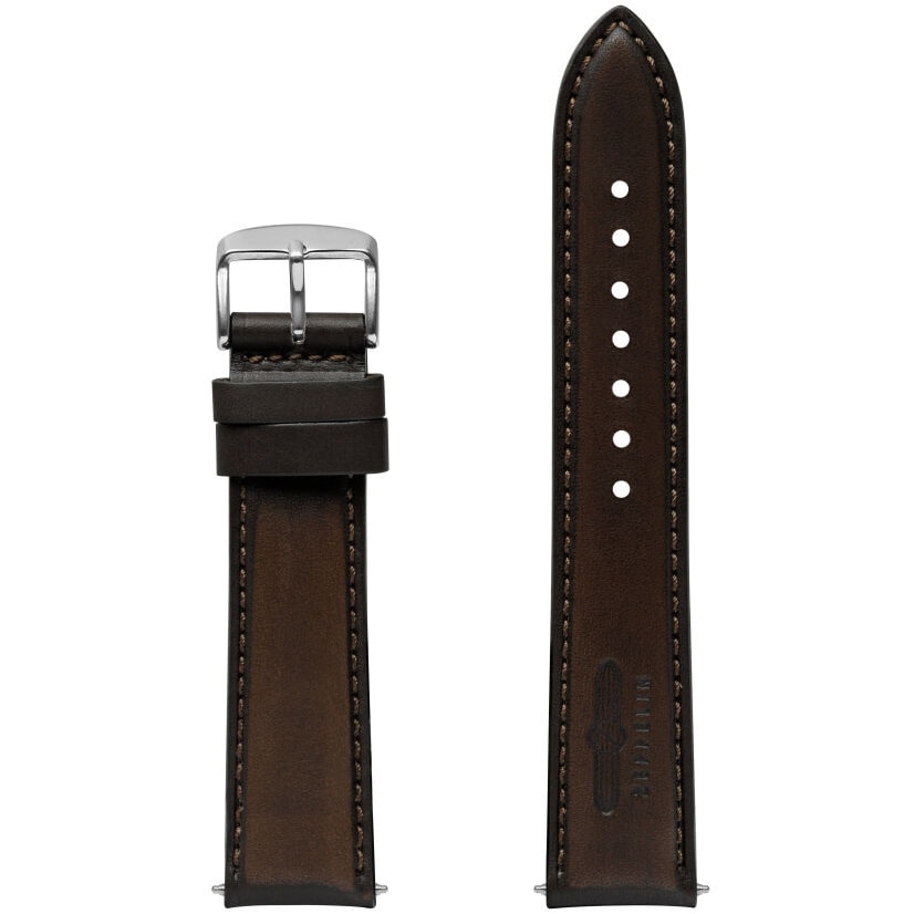 Leather belt Zeppelin to the watch 20 mm - Dark brown