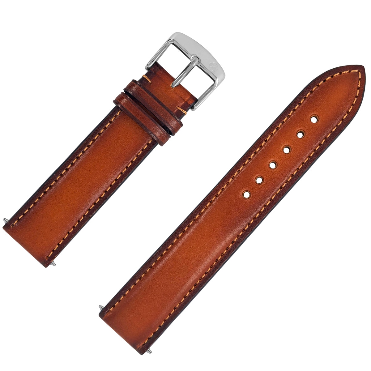 Zeppelin leather watch strap - Cognac 22 mm