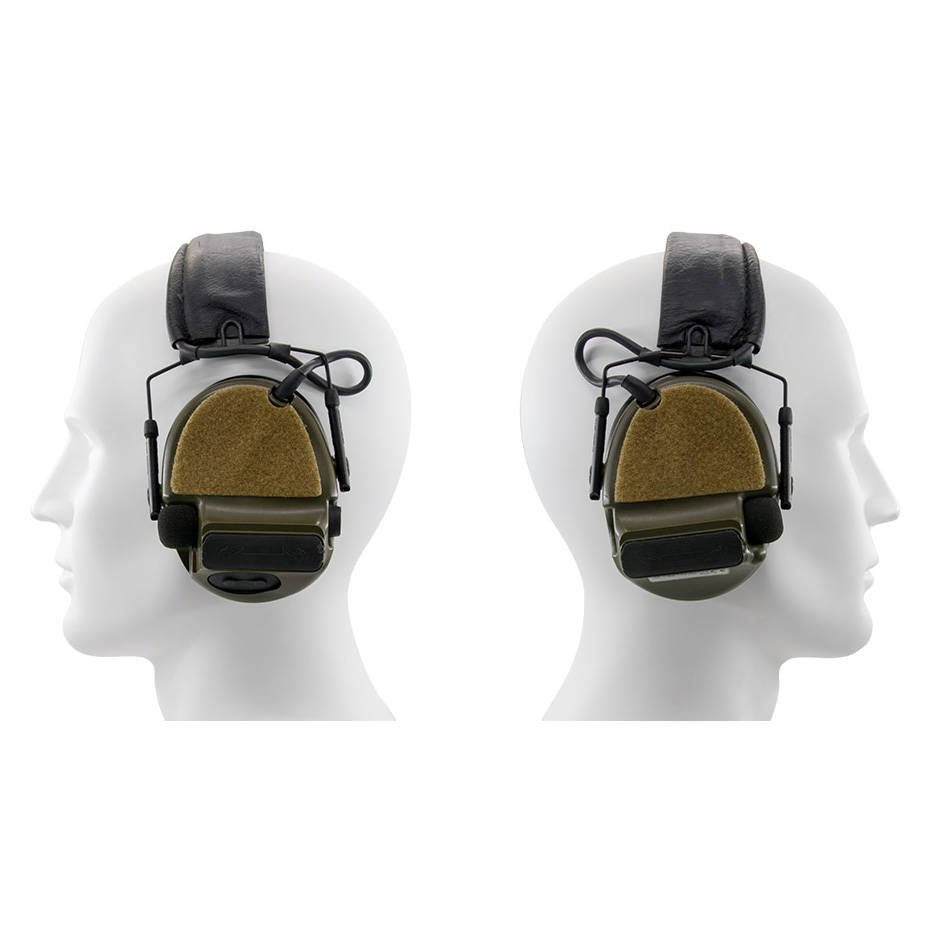 Earmor Velcro stickers for Peltor Comtac hearing protectors - Black
