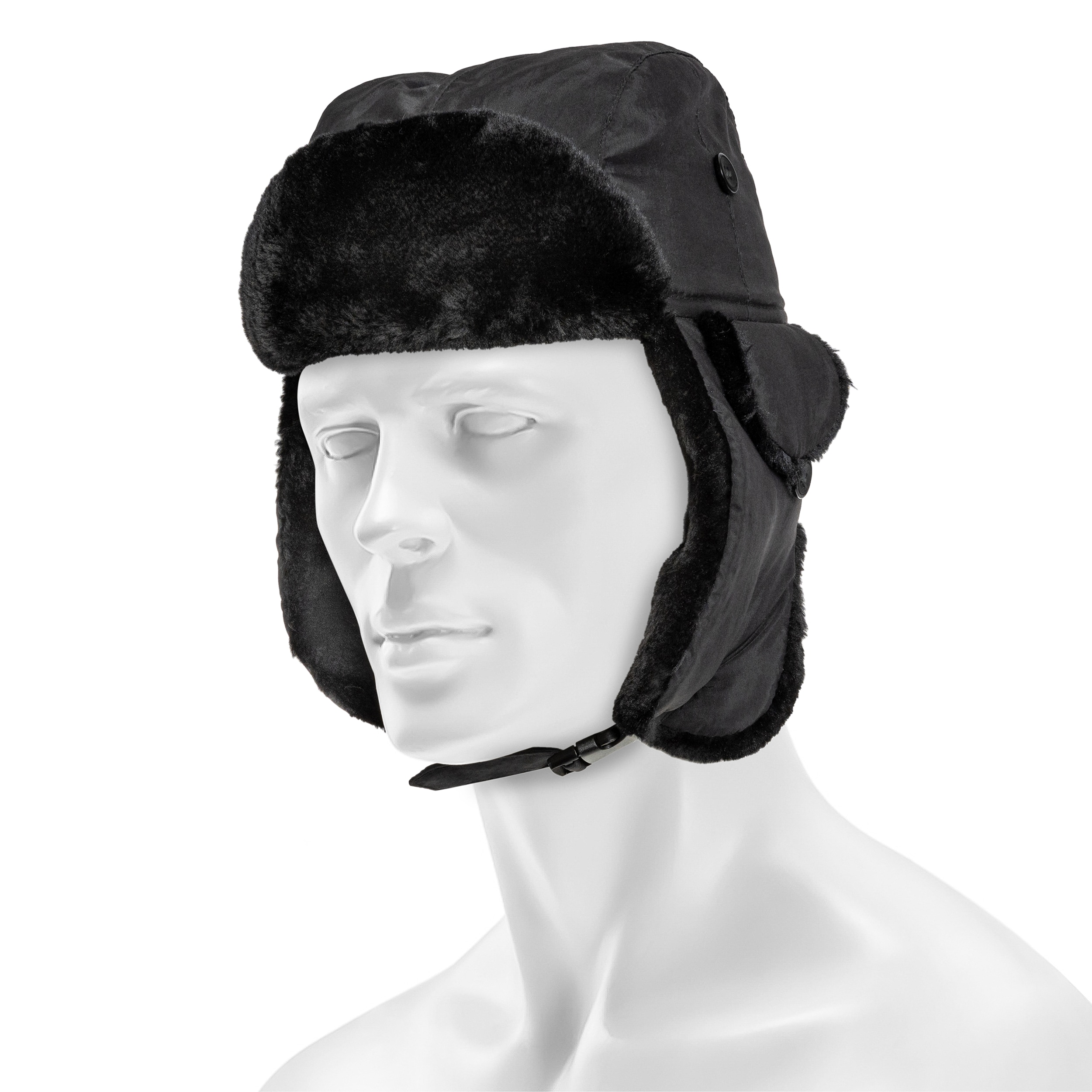 Mil-Tec MA1 Pilot Fur Hat - Black