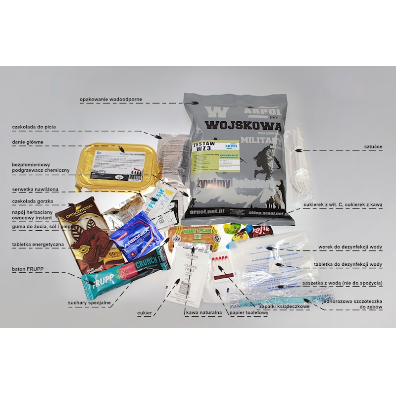 Arpol WZ3 Military Food Ration - Chicken with rice and vegetables