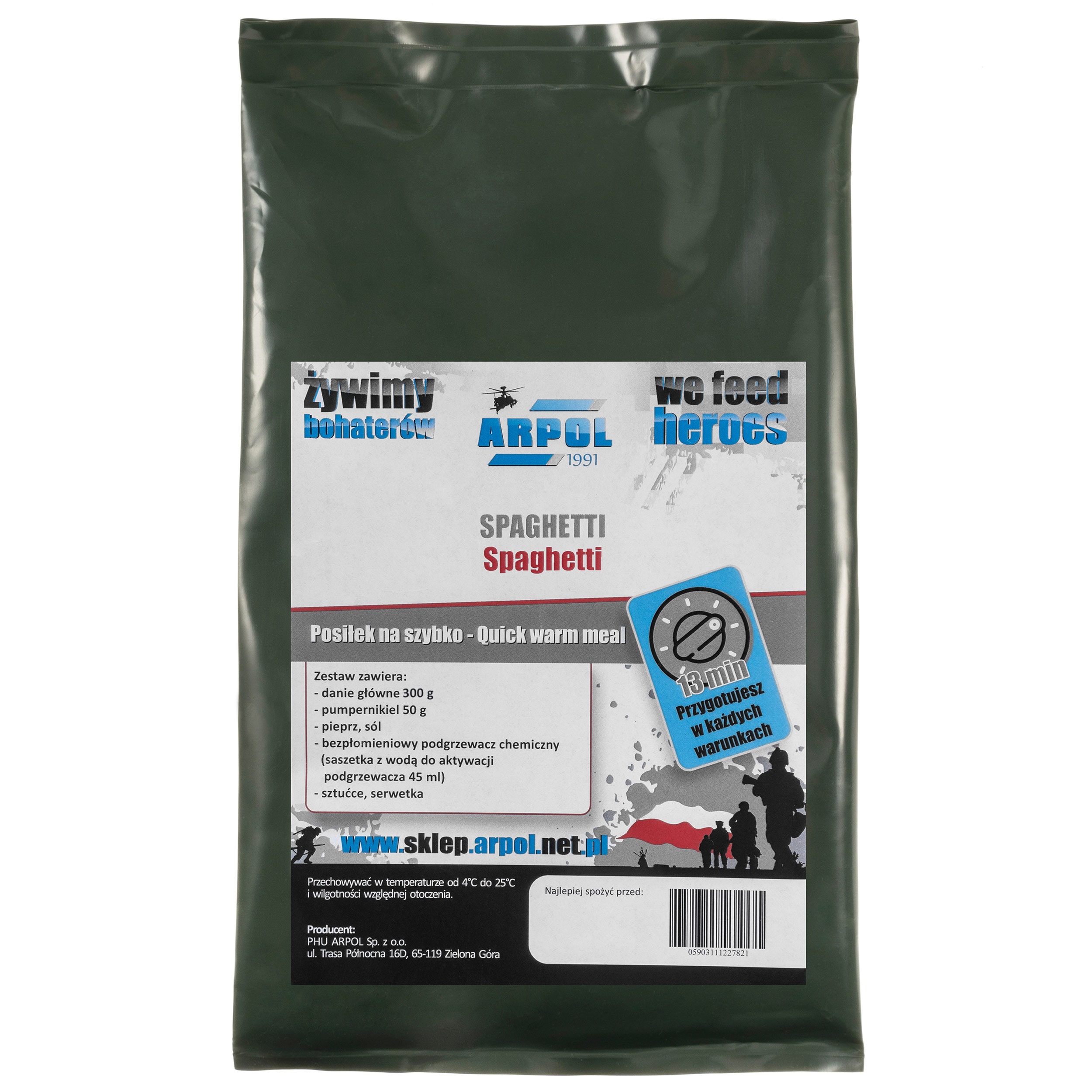 Arpol no. 7 Quick Meal Food Ration - Spaghetti