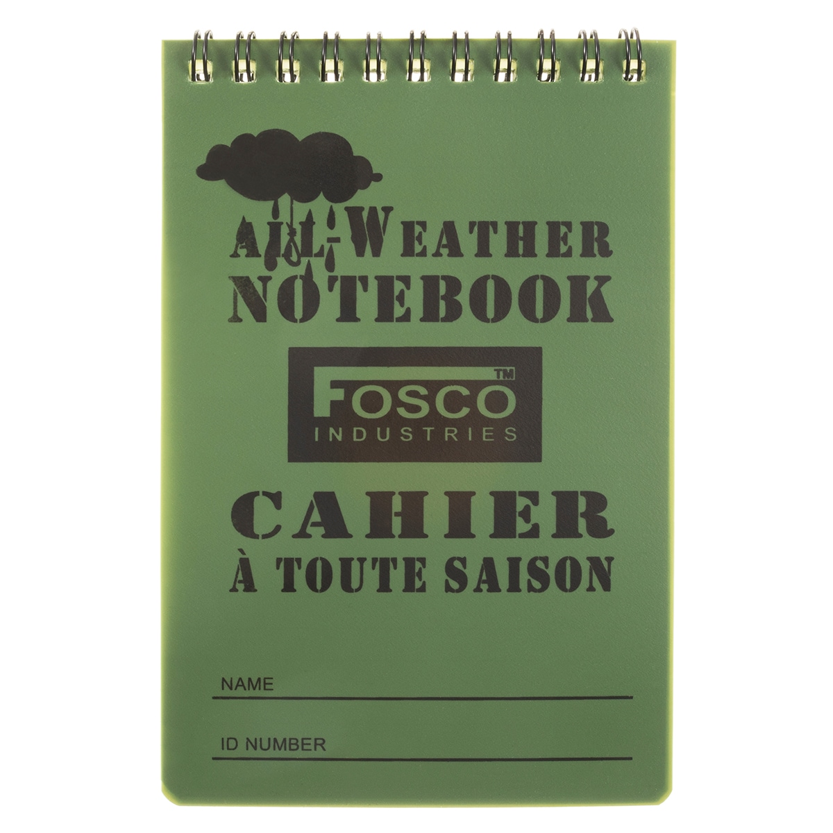 Waterproof notebook Fosco Large Olive