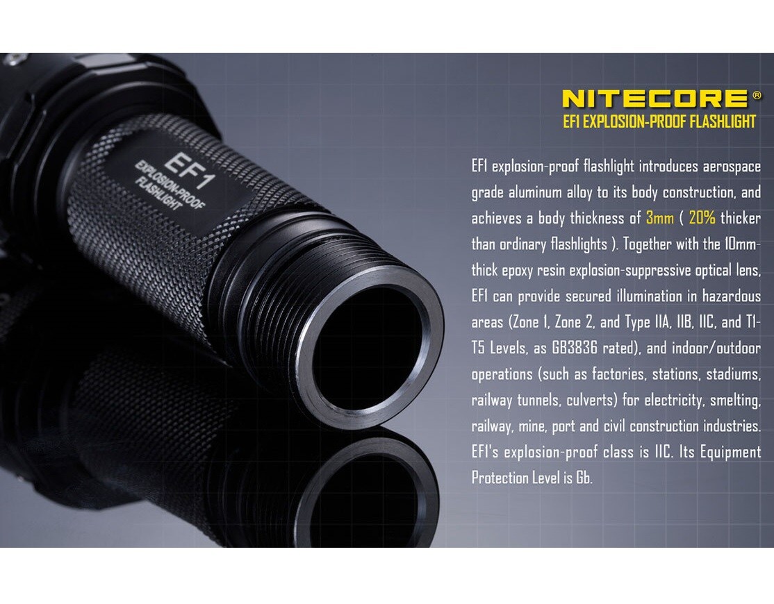Nitecore EF1 flashlight - 830 lumens