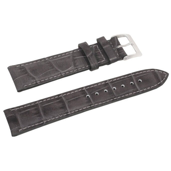 Zeppelin leather watch strap - gray 20 mm 