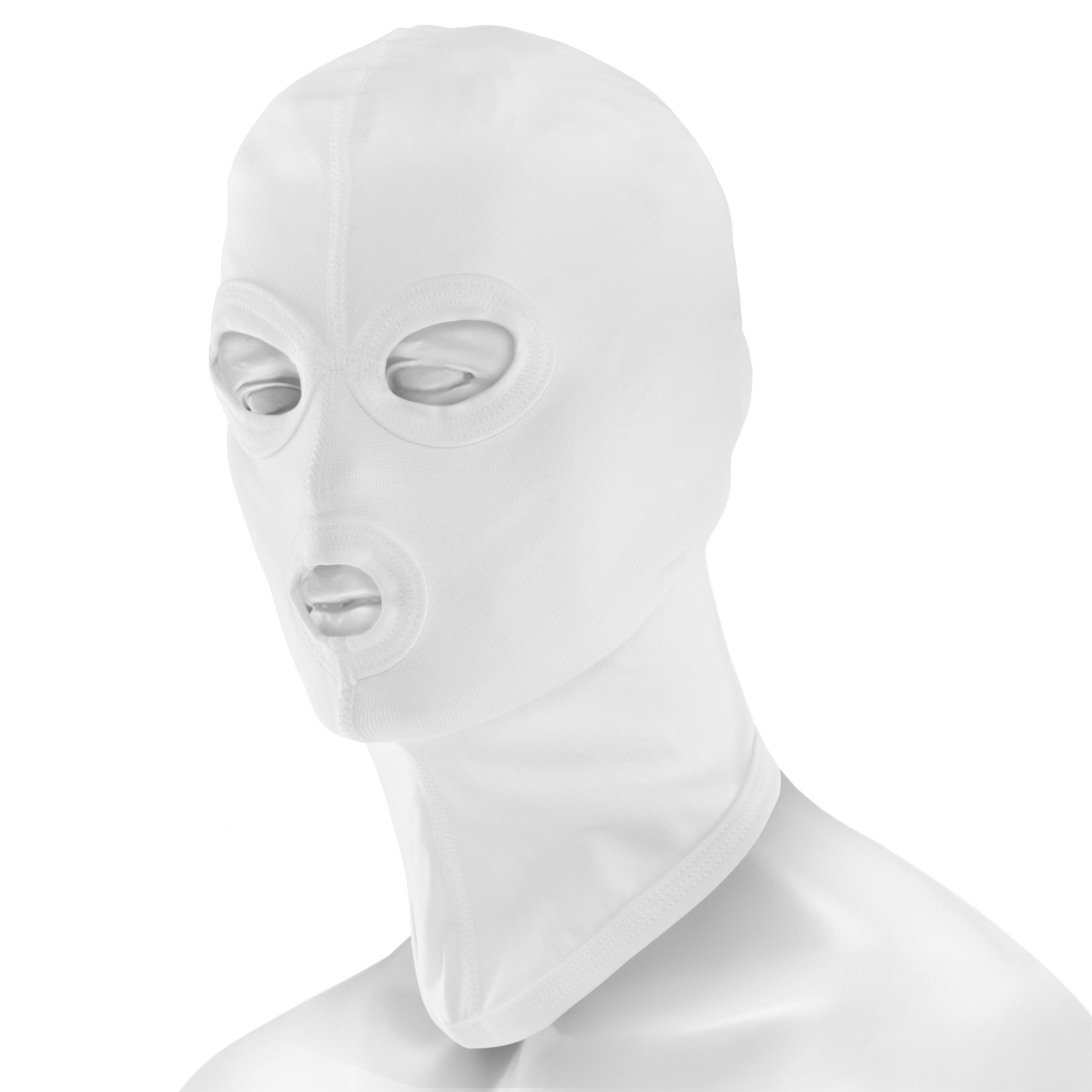 Polandex balaclava with 3 holes for eyes and mouth - White