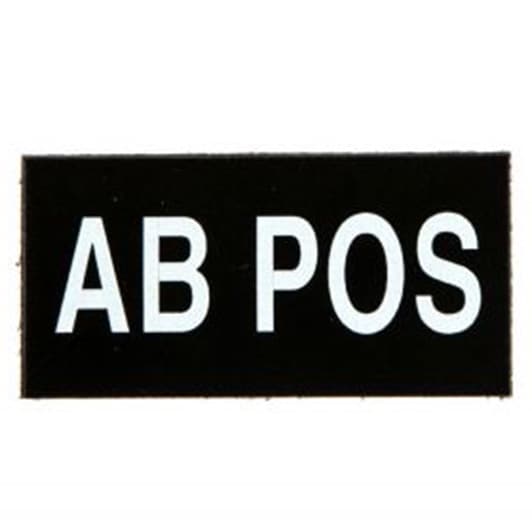 Combat-ID patch - AB POS blood type 