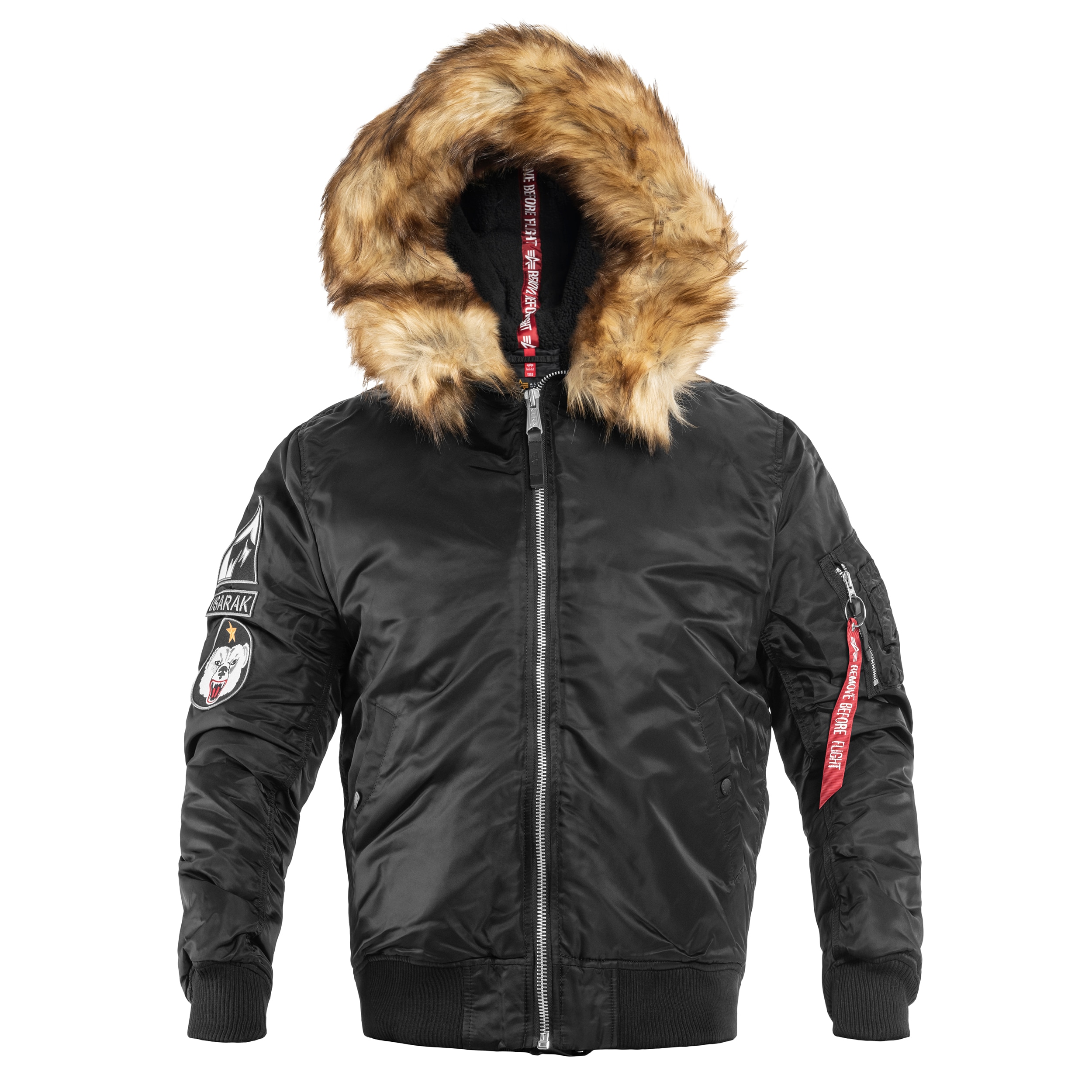 Alpha Industries MA-1 Hooded Arctic Jacket - Black