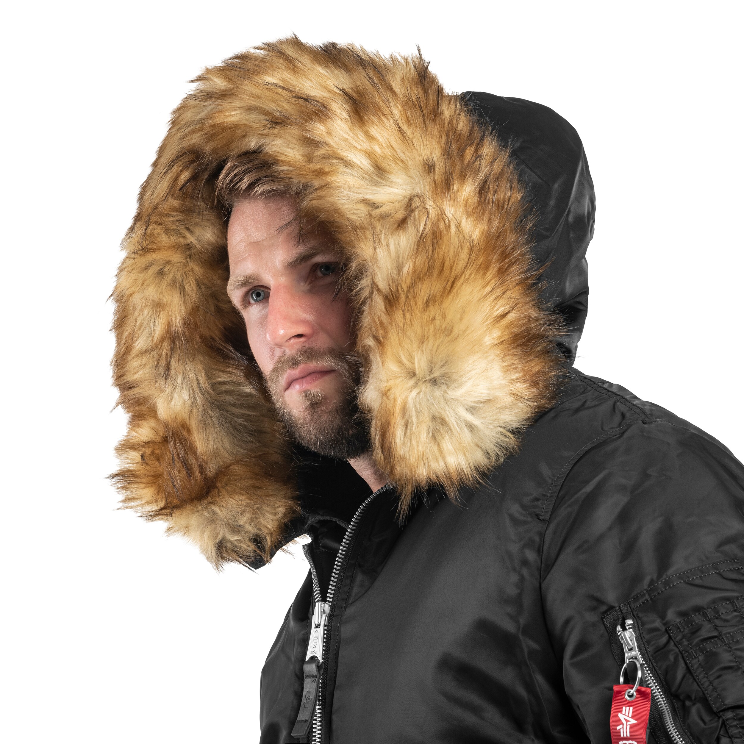 Alpha Industries MA-1 Hooded Arctic Jacket - Black