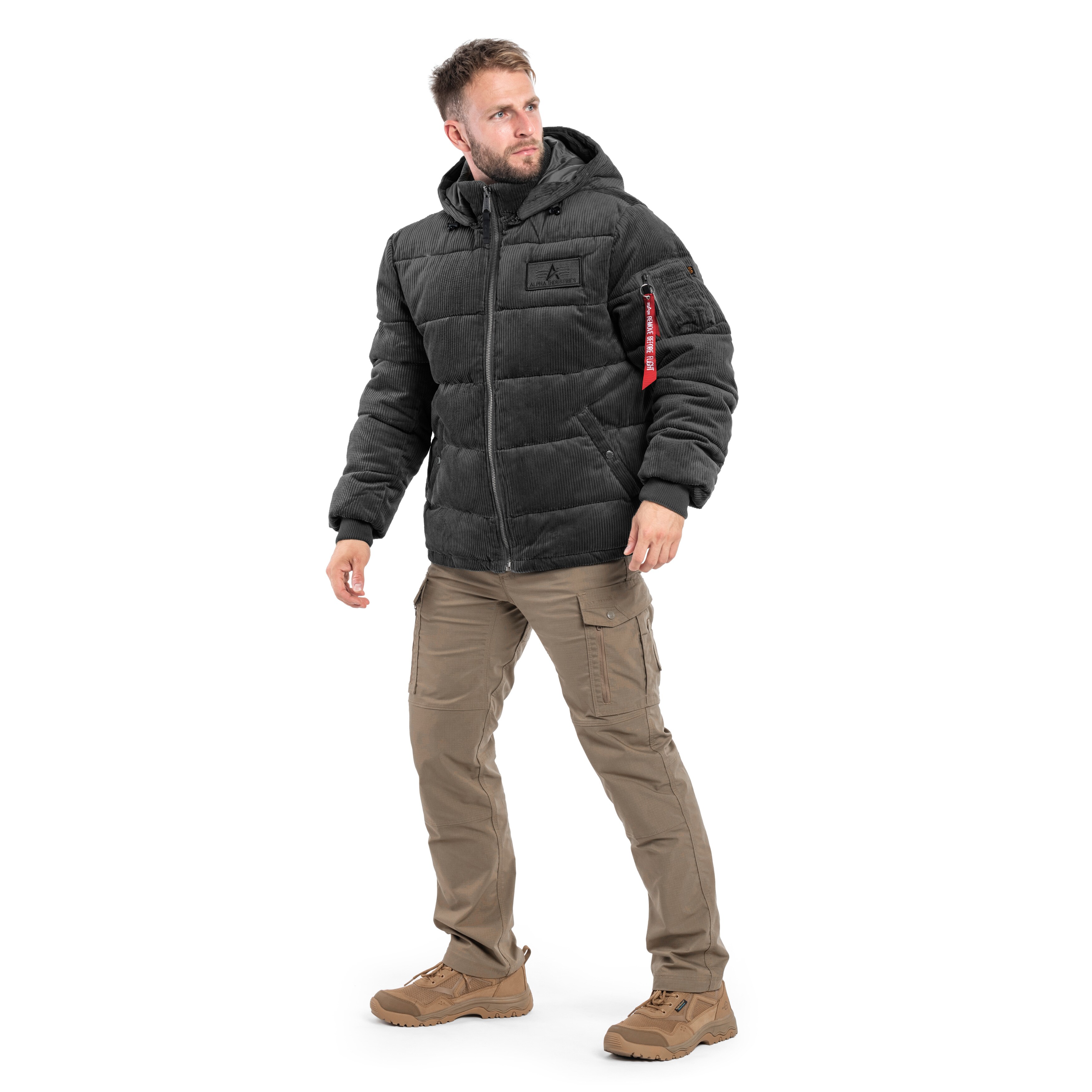 Alpha Industries Puffer Cord jacket - Black