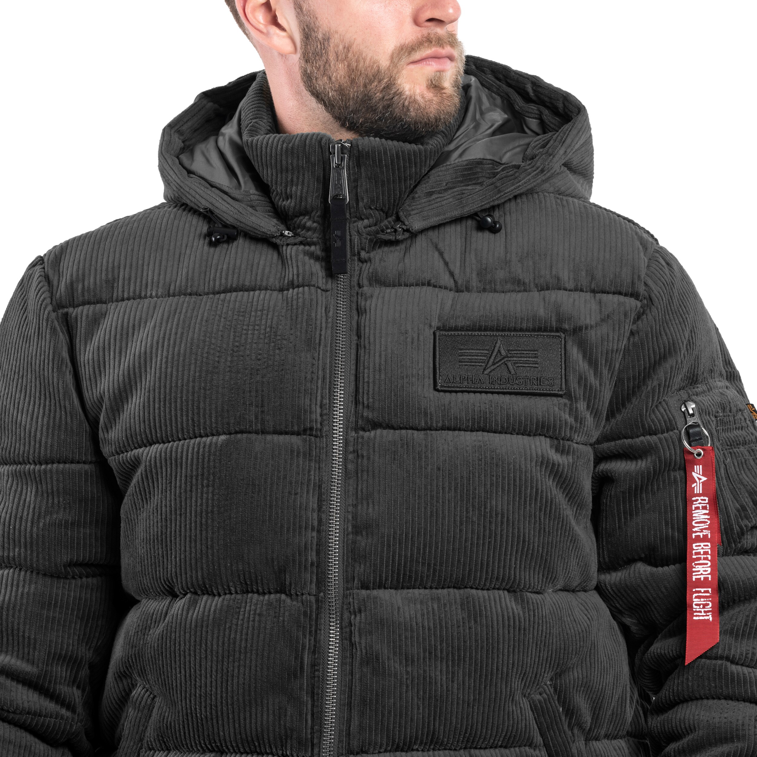 Alpha Industries Puffer Cord jacket - Black
