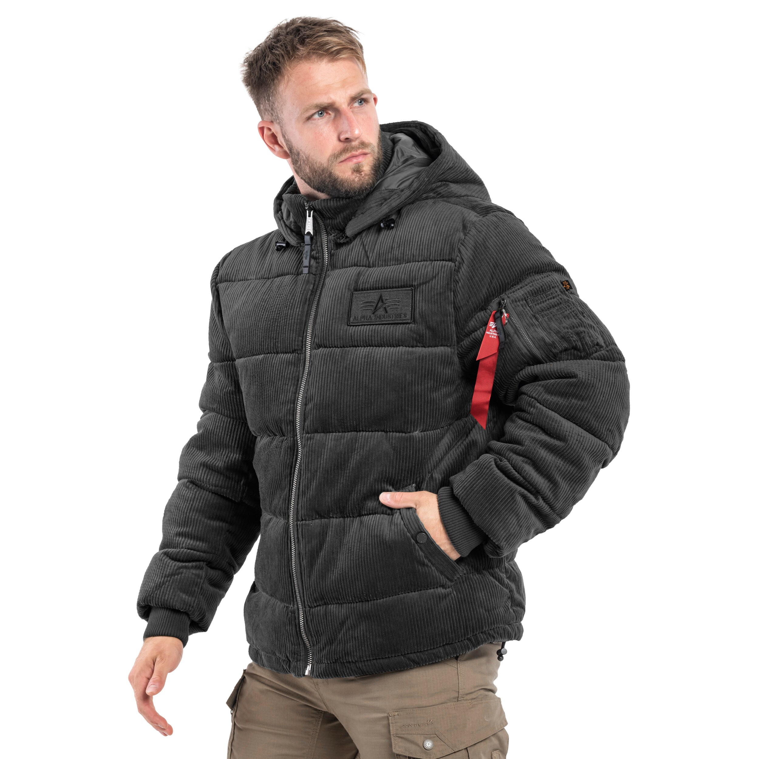Alpha Industries Puffer Cord jacket - Black