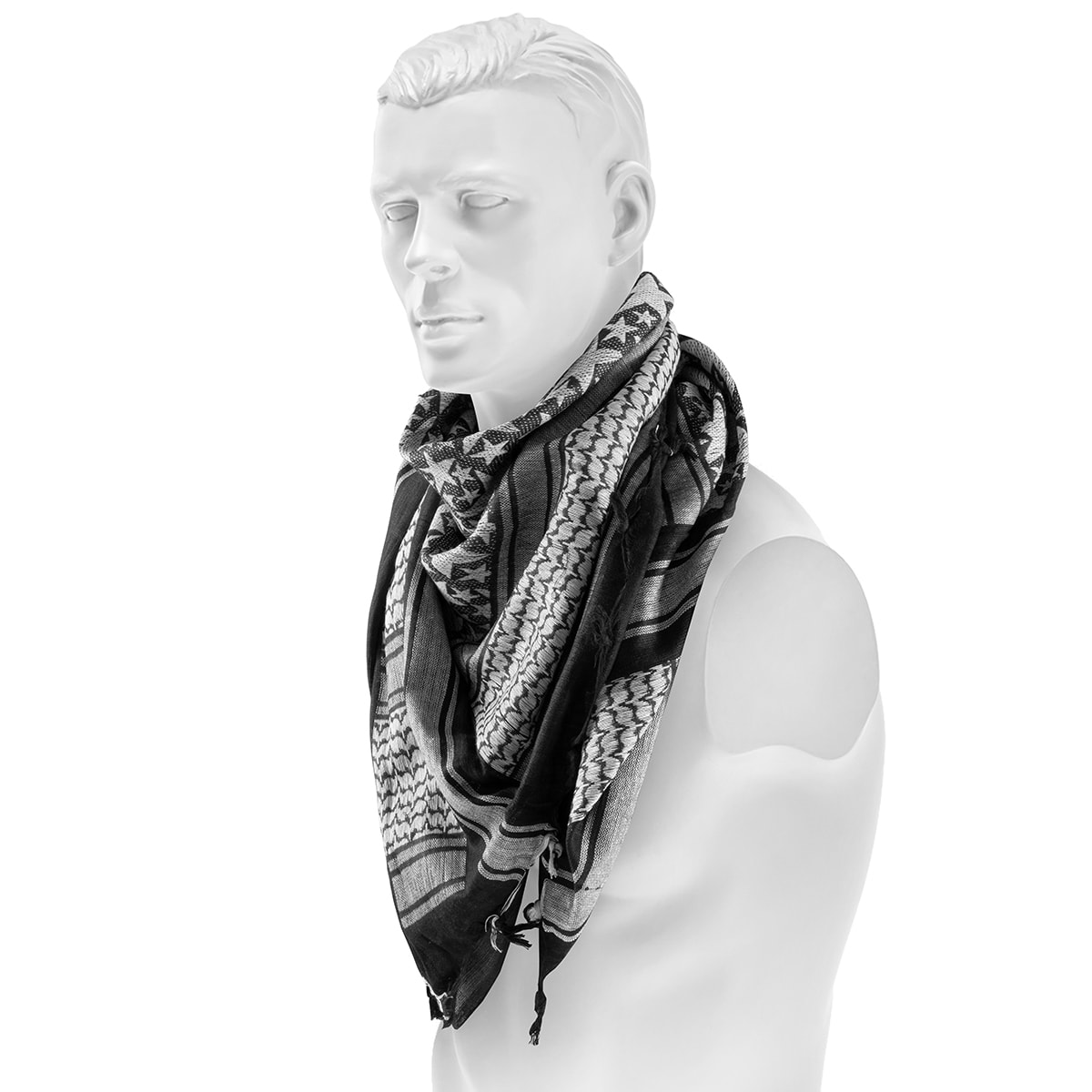 Mil-Tec Stars Protective Scarf - Black/White