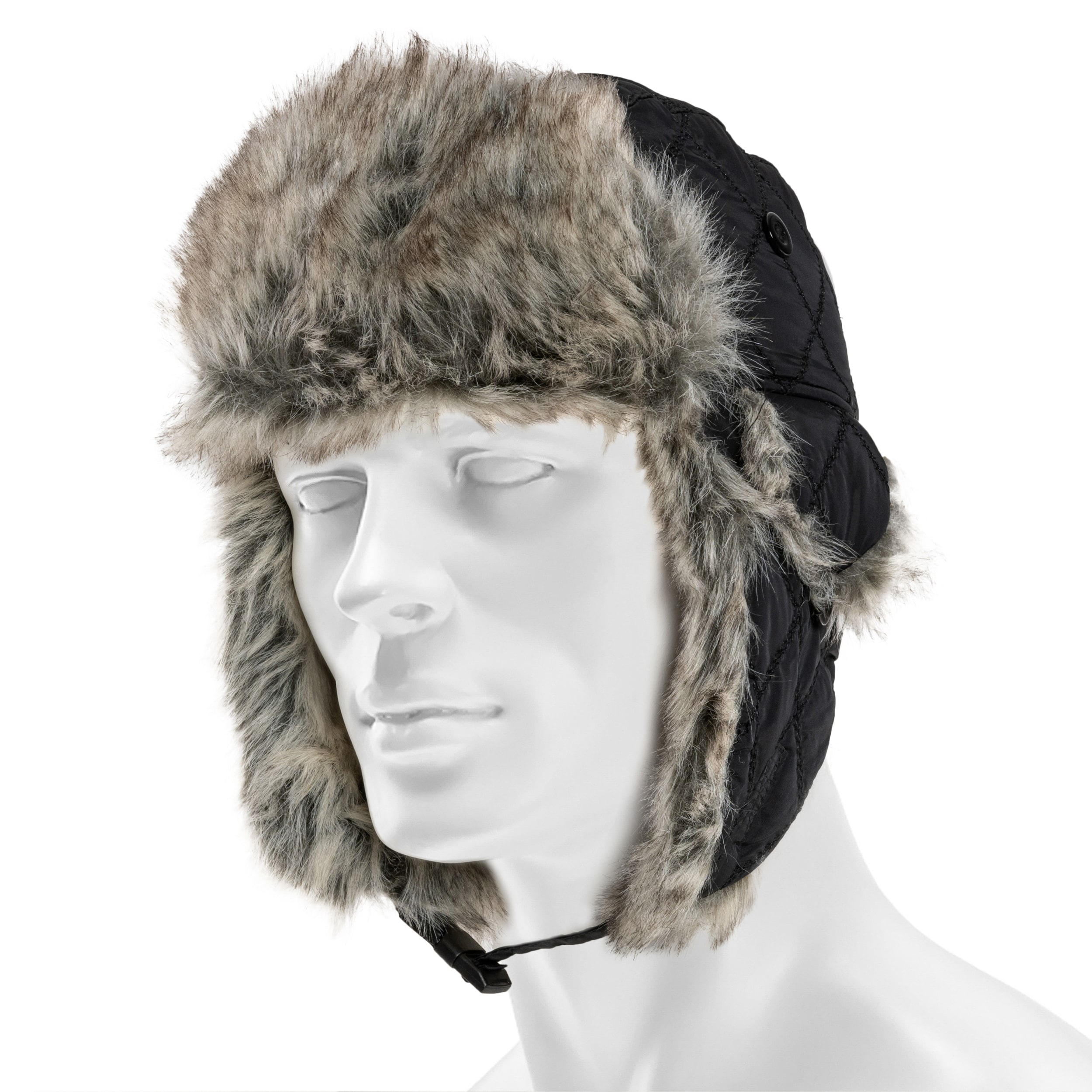 Mil-Tec Winter Faux-Fur Hat - Black